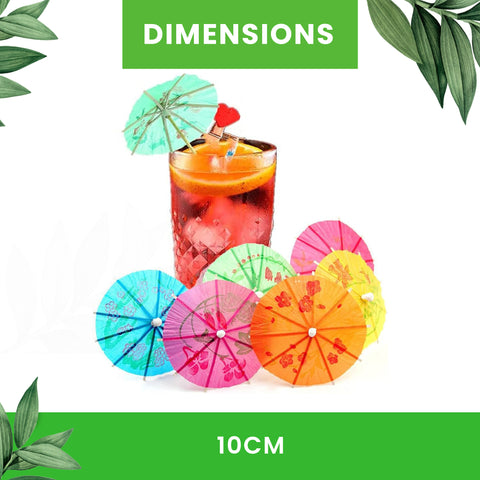 Paper Cocktail Parasols 10cm | Drink Umbrellas | 144pcs Party Decorations