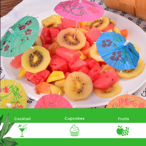 Paper Cocktail Parasols 10cm | Drink Umbrellas | 144pcs Party Decorations