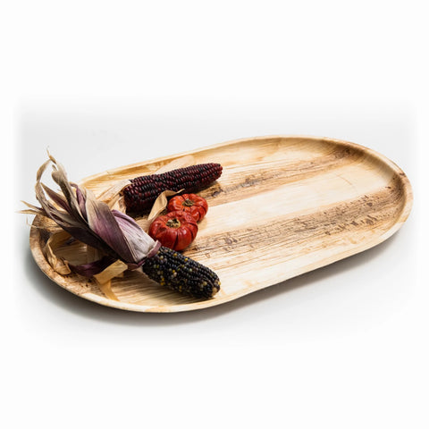 Extra Large Oval Palm Leaf Platters | Eco-Friendly Serving Trays | Premium Party Platters