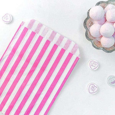 Candy Stripe Paper Bags 18x13cm | 1000 Pack Food-Grade Bags | Professional Service Bags