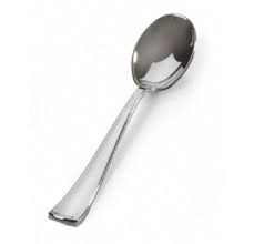 Metallic Look Silver Mini Spoon 10cm | Elegant Appetizer & Dessert Spoons | Premium Party & Catering Cutlery