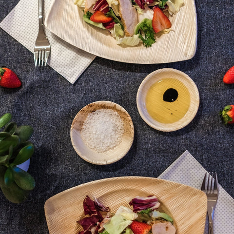 Mini Palm Leaf Dishes | Square & Round Eco-Friendly Bowls | Perfect for Dips & Appetizers