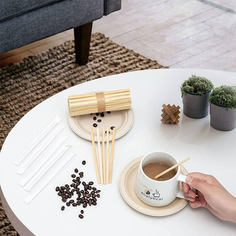 Wooden Square Stirrer Sticks 14cm | Professional Drink Stirrers | Multi-Purpose Pop Sticks