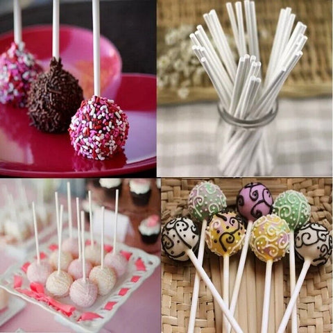 White Paper Lolly Sticks 9cm | Eco-Friendly Craft Sticks | Sustainable Food Grade