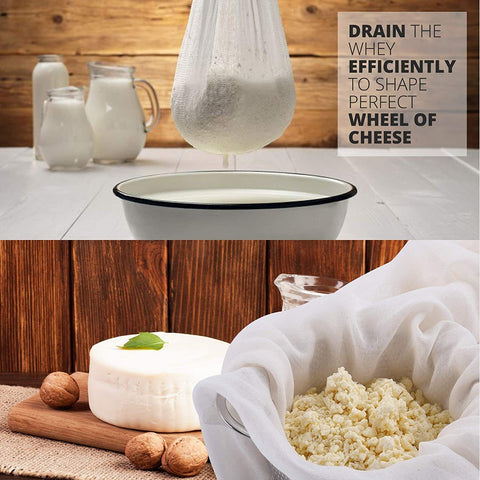 Professional Food Grade Chef's Muslin | White Kitchen Cloth | Commercial Grade Straining Fabric