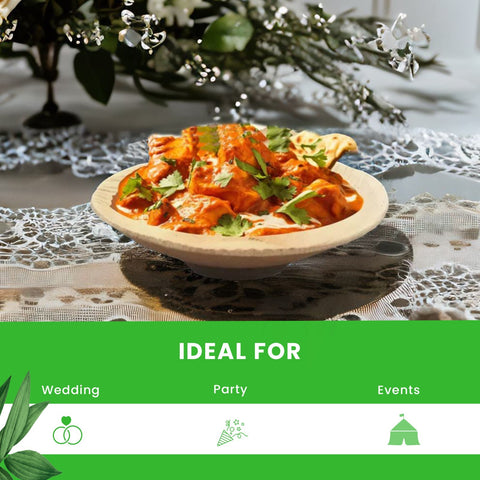 Small Palm Leaf Dishes & Bowls | Eco-Friendly Mini Bowls | Perfect for Dips & Appetizers