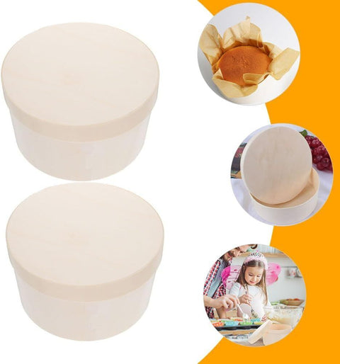 Small Round Wood Gift Boxes | Eco-Friendly Display Containers | Natural Presentation Boxes