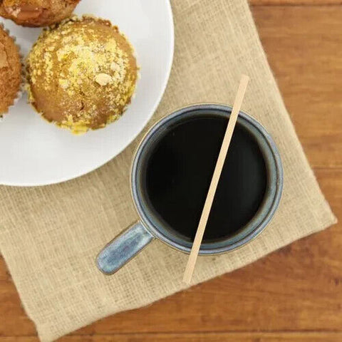 Wooden Square Stirrer Sticks 14cm | Professional Drink Stirrers | Multi-Purpose Pop Sticks