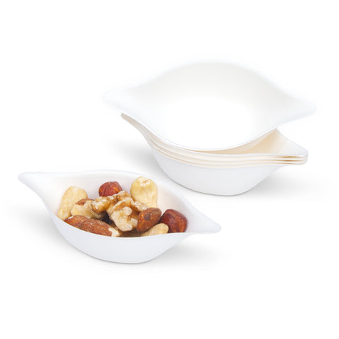 White Bagasse Mini Bowls | Eco-Friendly Small Bowls | 11 x 5cm Sustainable Serveware