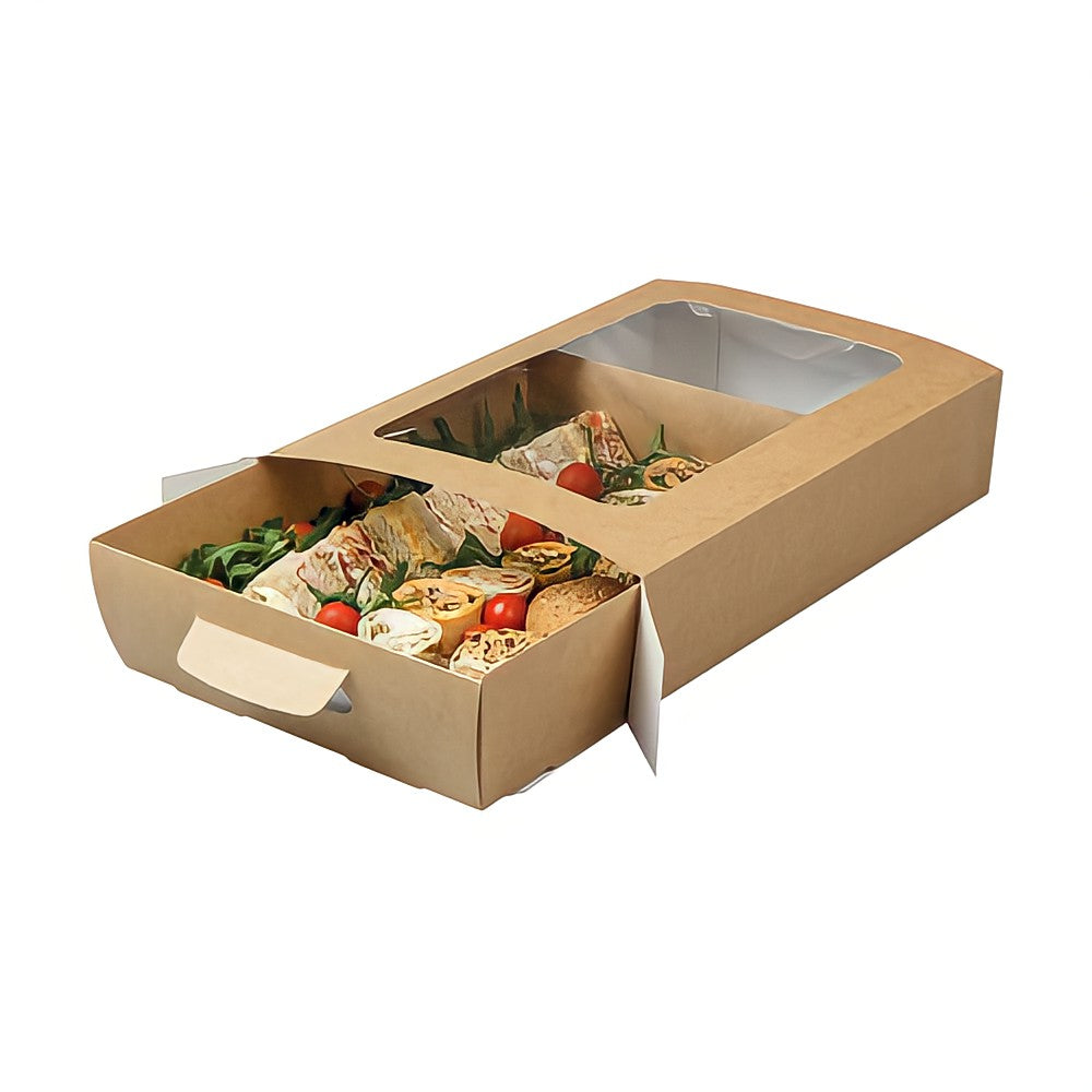 Premium Cardboard Large Tuck-Top Platter Box With Window (38.5 x 26 x 8.5cm)