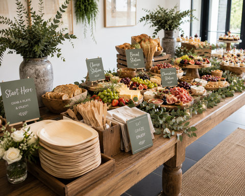 How to Create a Luxury Grazing Table Using Sustainable Serving Products