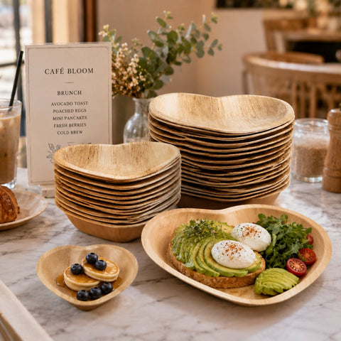 Why Everyone Falls in Love with  Our Heart-Shaped Palm Leaf Plates