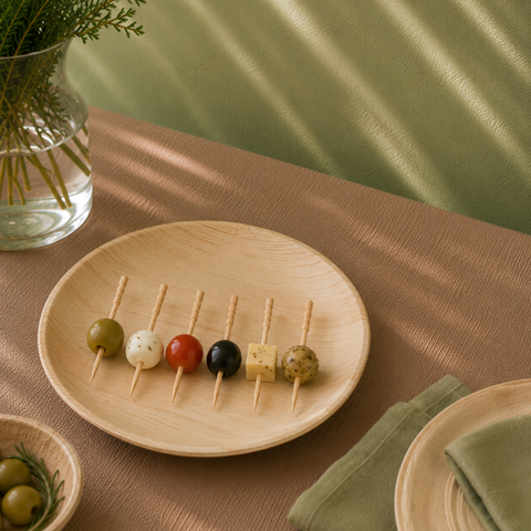 Wooden Cocktail Sticks 6.5cm | Professional Turned & Pointed Picks | Food-Grade Toothpicks