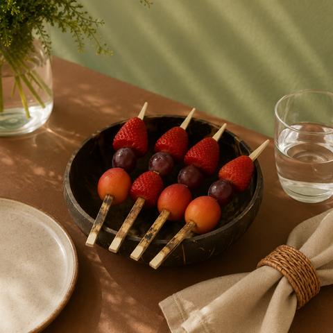 Bamboo Kuromoji Skewers 6-15cm | Japanese Black Willow Picks | Traditional Asian Skewers