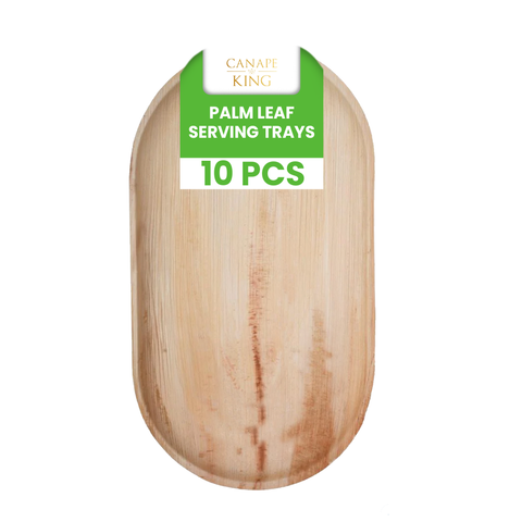 Extra Large Oval Palm Leaf Platters | Eco-Friendly Serving Trays | Premium Party Platters