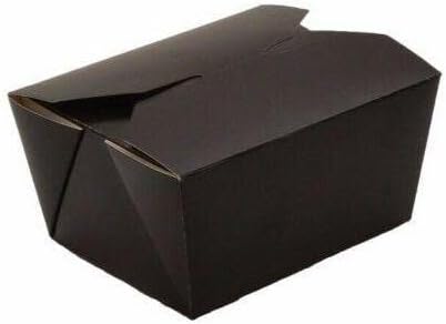 Leakproof Black Rectangle Takeaway Box Container