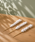 White Frilled Buffet Skewers 10cm | Decorative Party Picks | Professional Food Skewers - Canape King
