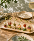 Bamboo Top Spring Skewers | Decorative Spiral Food Picks | Professional Party Skewers - Canape King