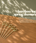 Bamboo Top Spring Skewers | Decorative Spiral Food Picks | Professional Party Skewers - Canape King