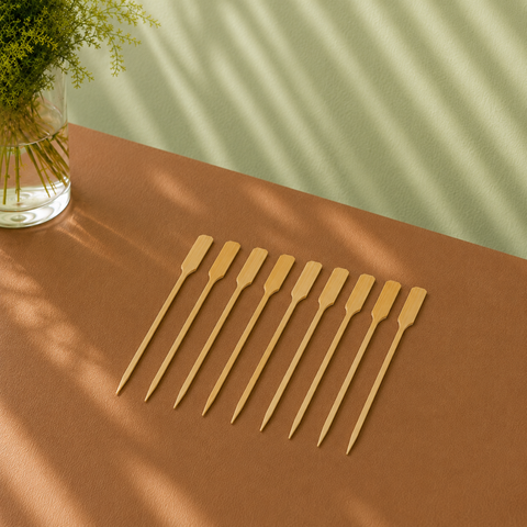 White Yakushi Bamboo Skewers 9-18cm | Japanese Style Food Picks | Professional Asian Skewers - Canape King
