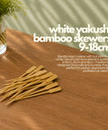White Yakushi Bamboo Skewers 9-18cm | Japanese Style Food Picks | Professional Asian Skewers - Canape King