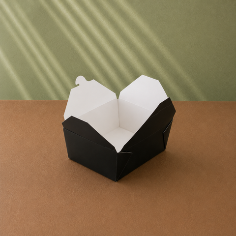 Black Rectangle Containers | Leak-Proof Food Boxes | Professional Take-Away Containers - Canape King