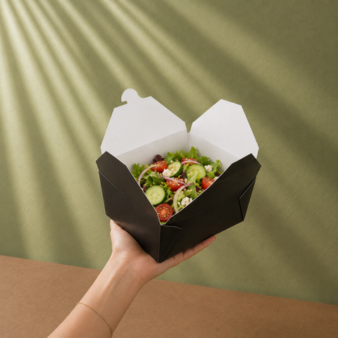 Black Rectangle Containers | Leak-Proof Food Boxes | Professional Take-Away Containers - Canape King