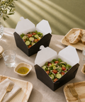Black Rectangle Containers | Leak-Proof Food Boxes | Professional Take-Away Containers - Canape King