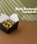 Black Rectangle Containers | Leak-Proof Food Boxes | Professional Take-Away Containers - Canape King