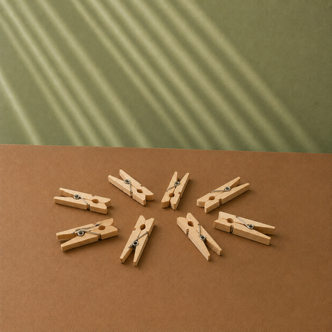 Mini Wooden Pegs 2.5cm | Tiny Decorative Clips | Craft & Event Pegs - Canape King