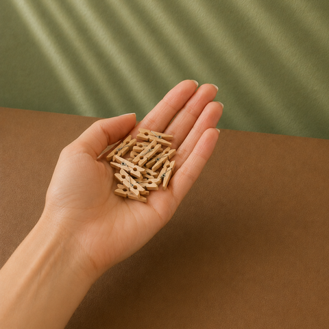 Mini Wooden Pegs 2.5cm | Tiny Decorative Clips | Craft & Event Pegs - Canape King