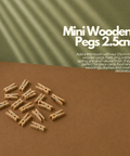 Mini Wooden Pegs 2.5cm | Tiny Decorative Clips | Craft & Event Pegs - Canape King