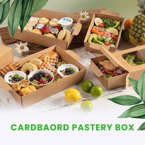 Premium Cardboard Large Tuck-Top Platter Box With Window (38.5 x 26 x 8.5cm)