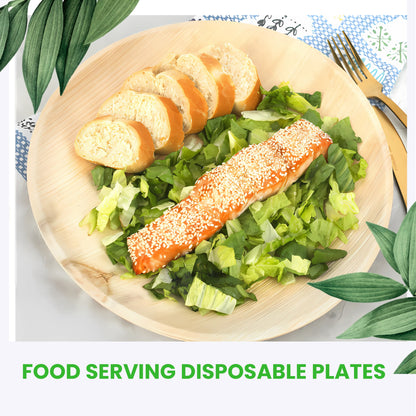 Round Palm Leaf Plates