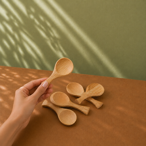 Bamboo Tapas Spoons 9cm | Eco-Friendly Tasting Spoons | Sustainable Appetizer Serveware - Canape King