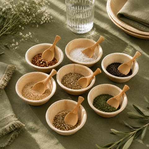 Bamboo Tapas Spoons 9cm | Eco-Friendly Tasting Spoons | Sustainable Appetizer Serveware - Canape King
