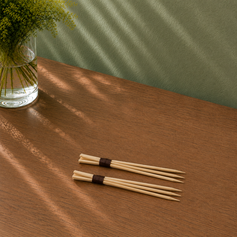 Tripod Copper Bamboo Skewers 10cm | Luxury Food Picks | Professional Catering Skewers