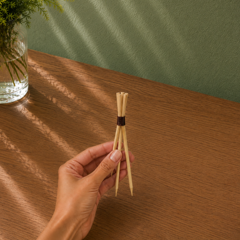 Tripod Copper Bamboo Skewers 10cm | Luxury Food Picks | Professional Catering Skewers