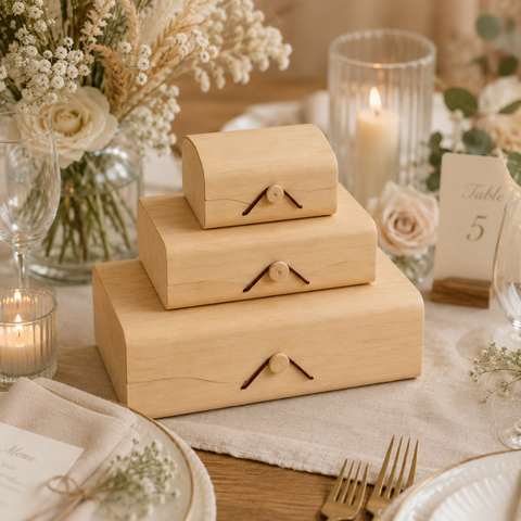 Luxury Wooden Gift Box with Window 3 Sizes | Premium Display Box | Reusable Presentation Container