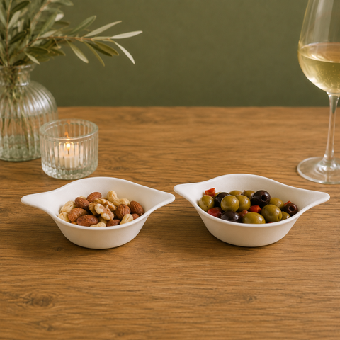White Bagasse Mini Bowls | Eco-Friendly Small Bowls | 11 x 5cm Sustainable Serveware