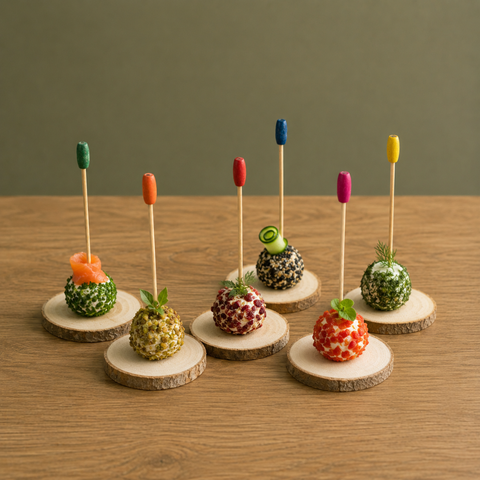Rainbow Bead Sparkle Skewers 10cm | Colorful Party Picks | Decorative Food Skewers