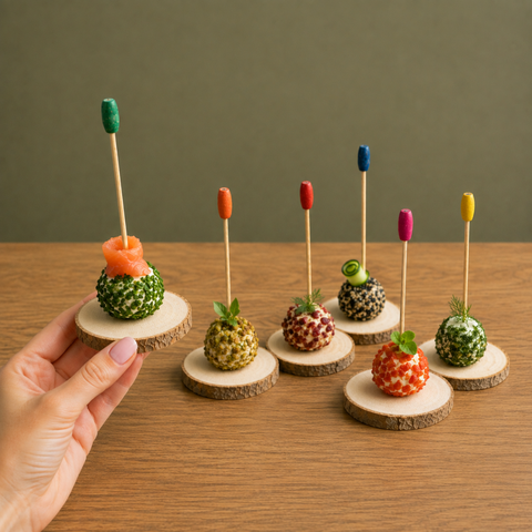 Rainbow Bead Sparkle Skewers 10cm | Colorful Party Picks | Decorative Food Skewers