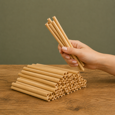 Natural Reed Drinking Straws 14/20cm | Eco-Friendly Cocktail Straws | Sustainable Straws