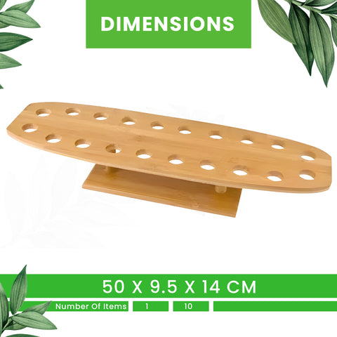 10-Hole Round & 20-Hole Oval Wooden Cone Holder Stand