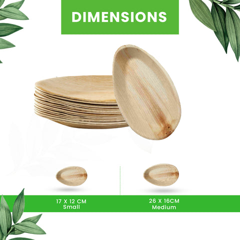 Oval Palm Leaf Plates