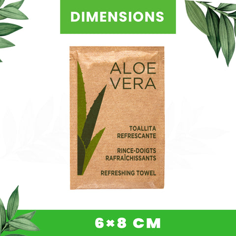 Aloe Vera Hand Wipes (6 x 8cm), Individually Wrapped 500 Pieces