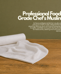Professional Food Grade Chef's Muslin | White Kitchen Cloth | Commercial Grade Straining Fabric - Canape King