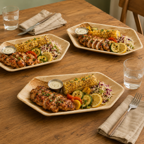 Palm Leaf Boat Bowls | Eco-Friendly Food Boats | Premium Disposable Serving Bowls
