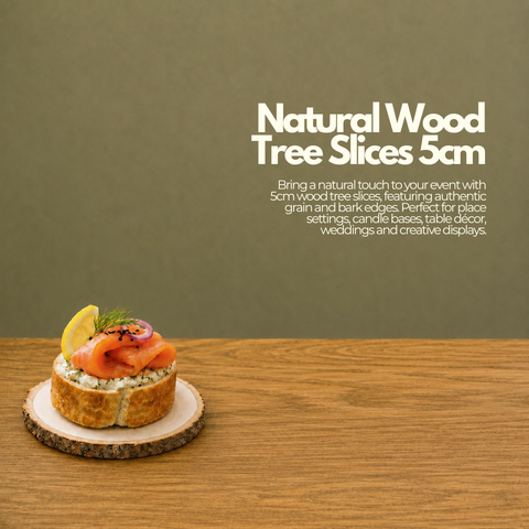 Natural Wood Tree Slices 5cm | Rustic Wedding Décor | Real Wood Rounds
