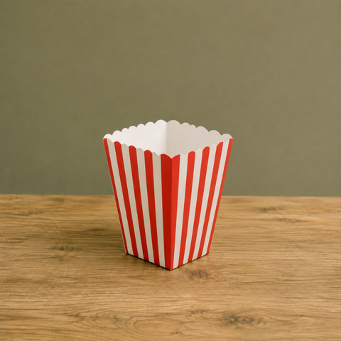 Popcorn Boxes 14cm | Classic Snack Cartons | Professional Party Containers